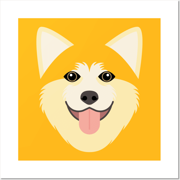 Shiba Inu dog face Wall Art by ShirtBricks